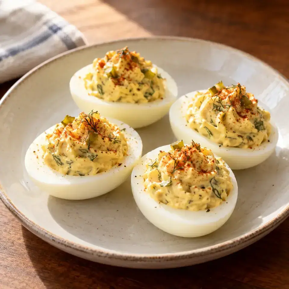 Dill Pickled Deviled Eggs — serving inspiration