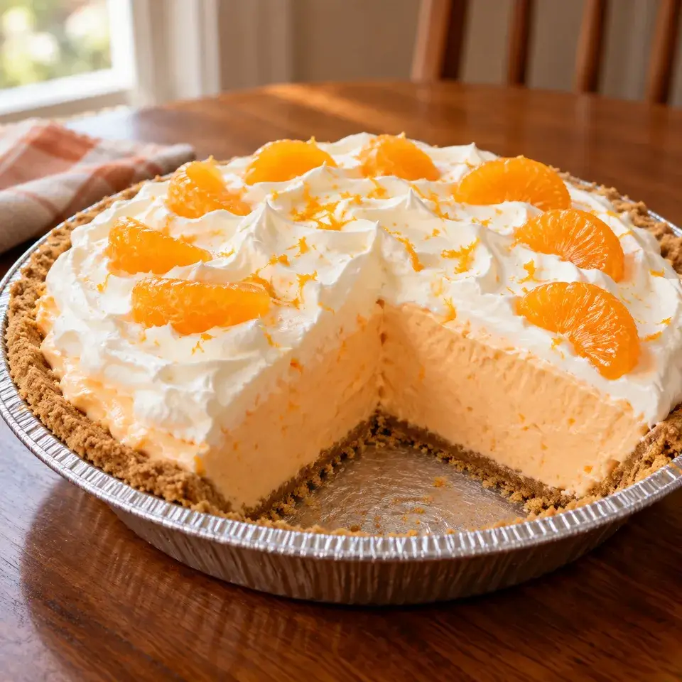 Dreamy Creamsicle Pie — serving inspiration