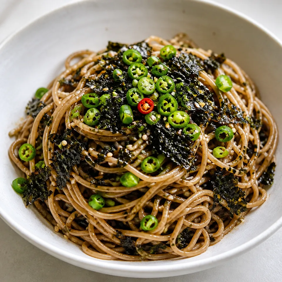 Easy 10-min. Korean Perilla Oil Noodles — serving inspiration