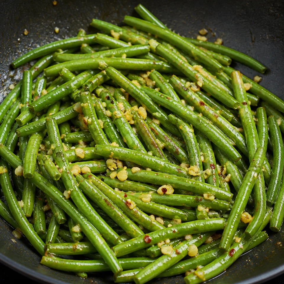 Easy 10 Minute Chinese Garlic Green Beans — serving inspiration