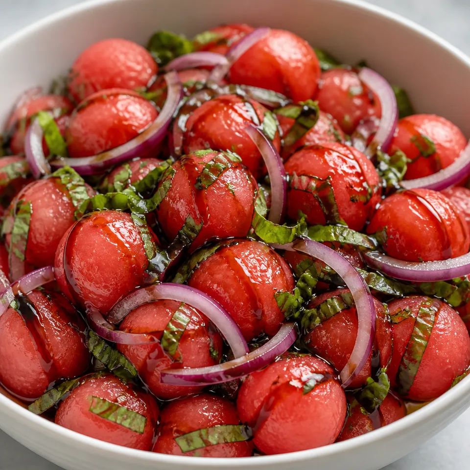 Easy 15-min. Watermelon Basil Salad — serving inspiration