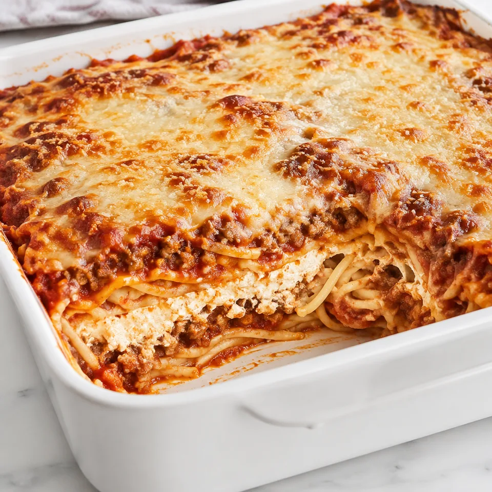Easy Baked Spaghetti — serving inspiration
