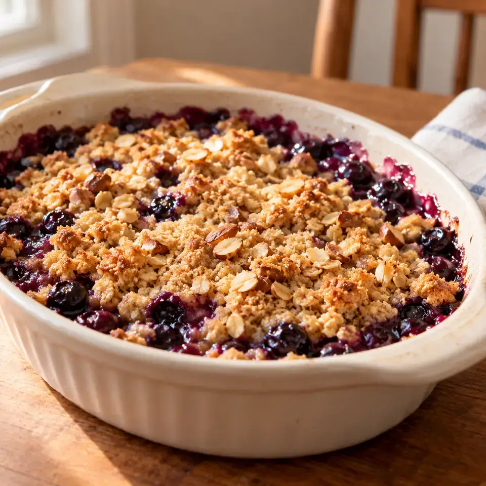 Easy Blueberry Crisp — serving inspiration