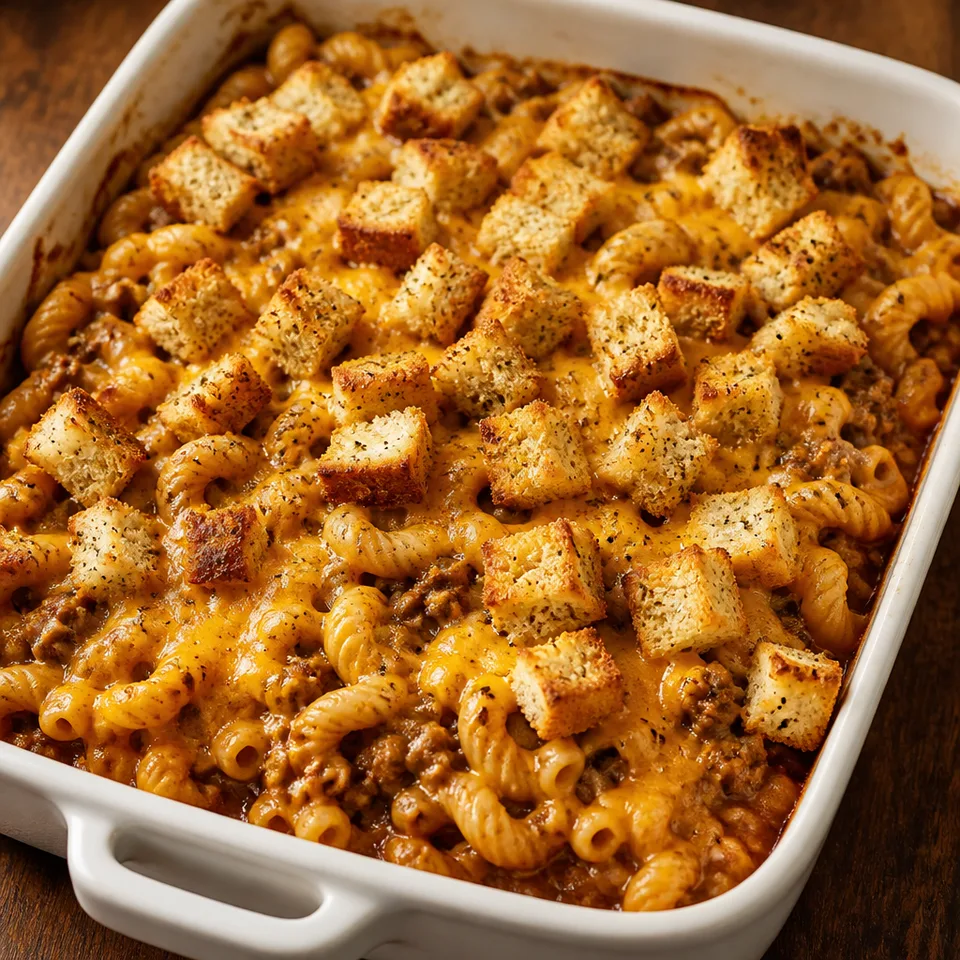 Easy Cheeseburger Casserole Recipe — serving inspiration