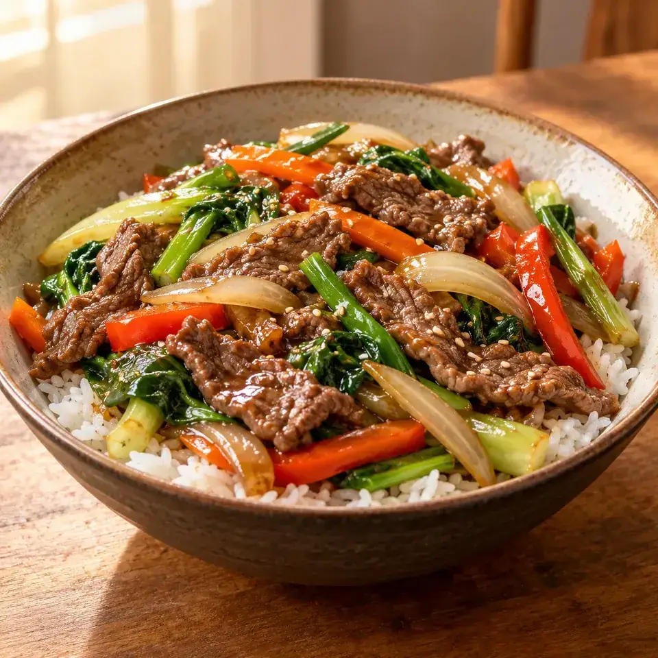 Easy Chinese Beef Stir Fry — serving inspiration