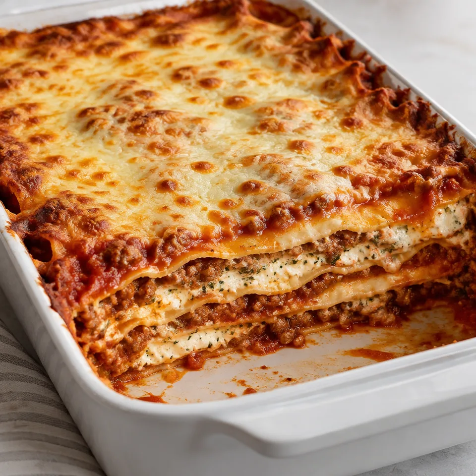 Easy Homemade Lasagna — serving inspiration