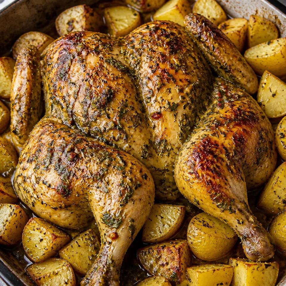 Easy lemon herb roast chicken — serving inspiration