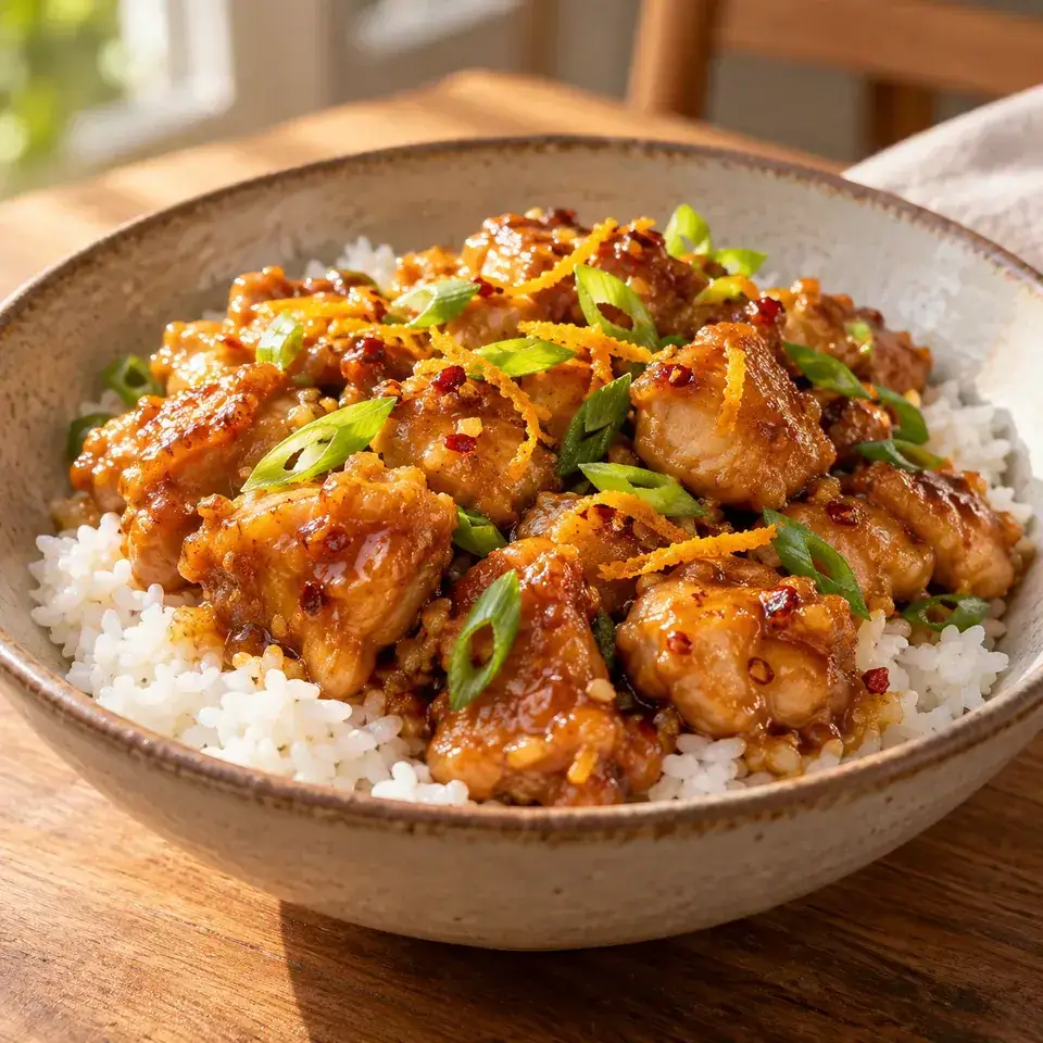 Easy Orange Chicken — serving inspiration