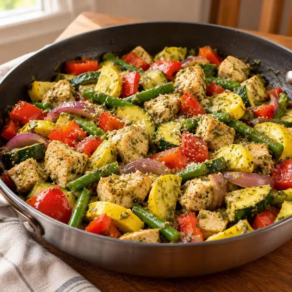 Easy Pesto Chicken and Vegetables — serving inspiration
