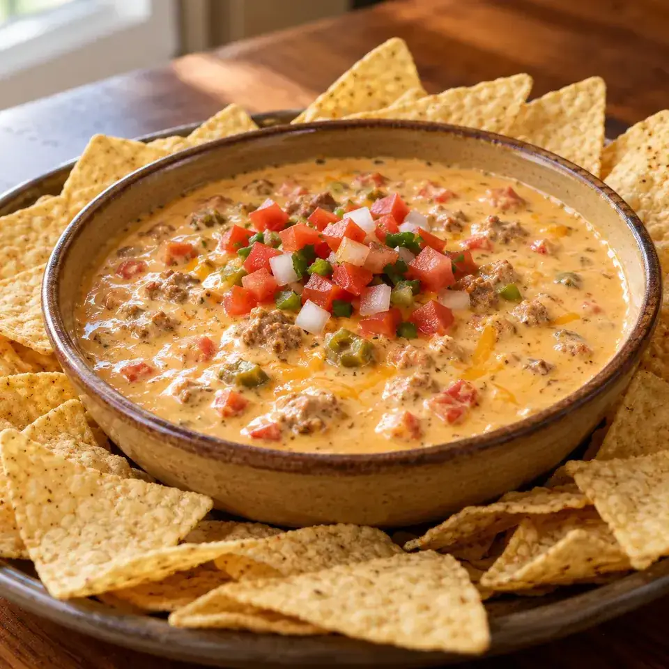 Easy Queso Dip — serving inspiration