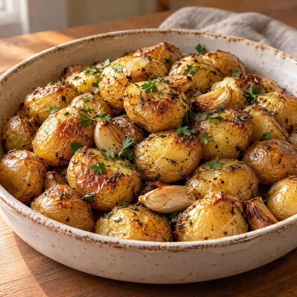 Easy roast potatoes — serving inspiration