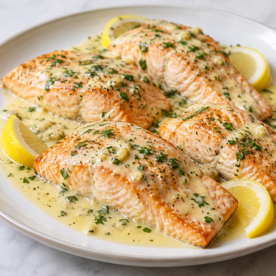 Easy Salmon Recipe Lemon Butter Sauce — serving inspiration