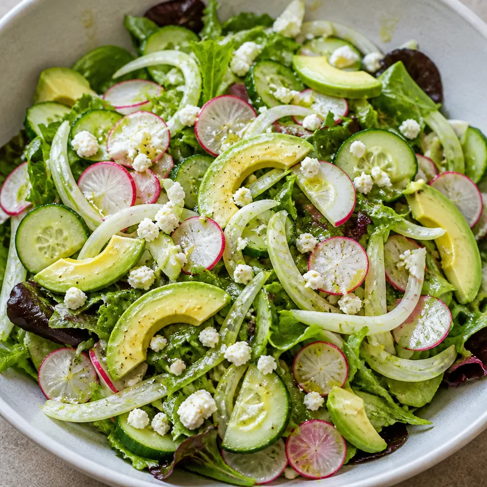 Easy side salad with lemon dressing — serving inspiration