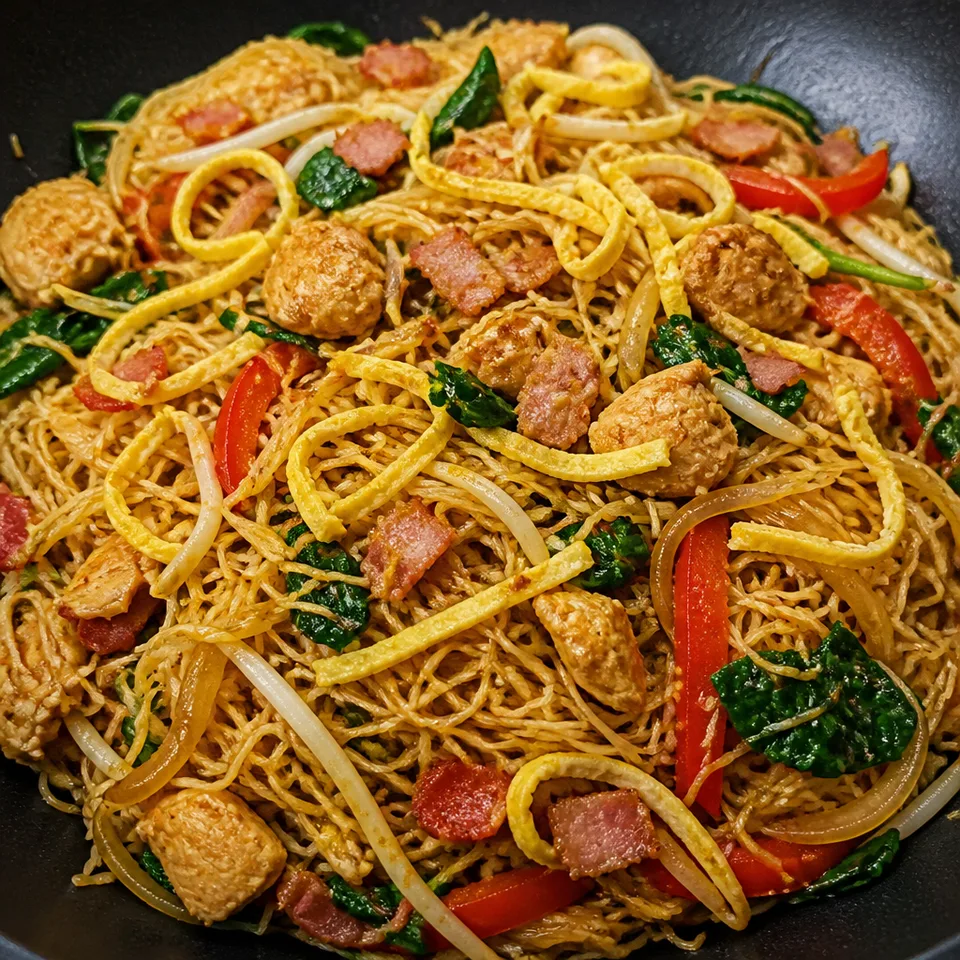 Easy Singapore Chicken Vermicelli Noodles — serving inspiration