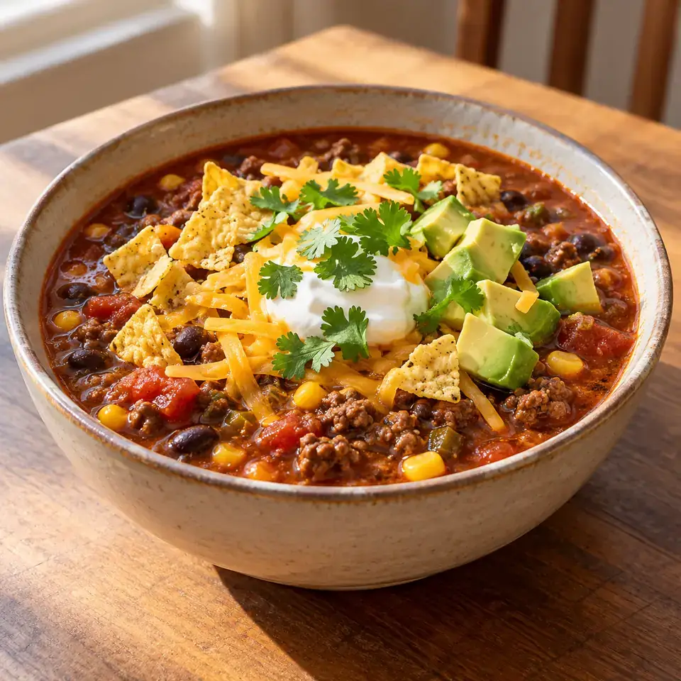 Easy Taco Soup — serving inspiration