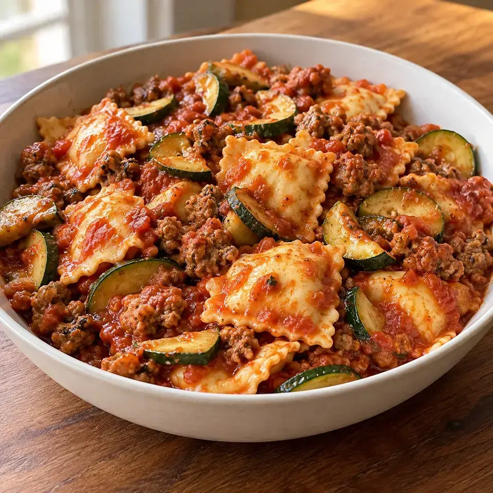 Easy Zucchini Sausage Ravioli — serving inspiration