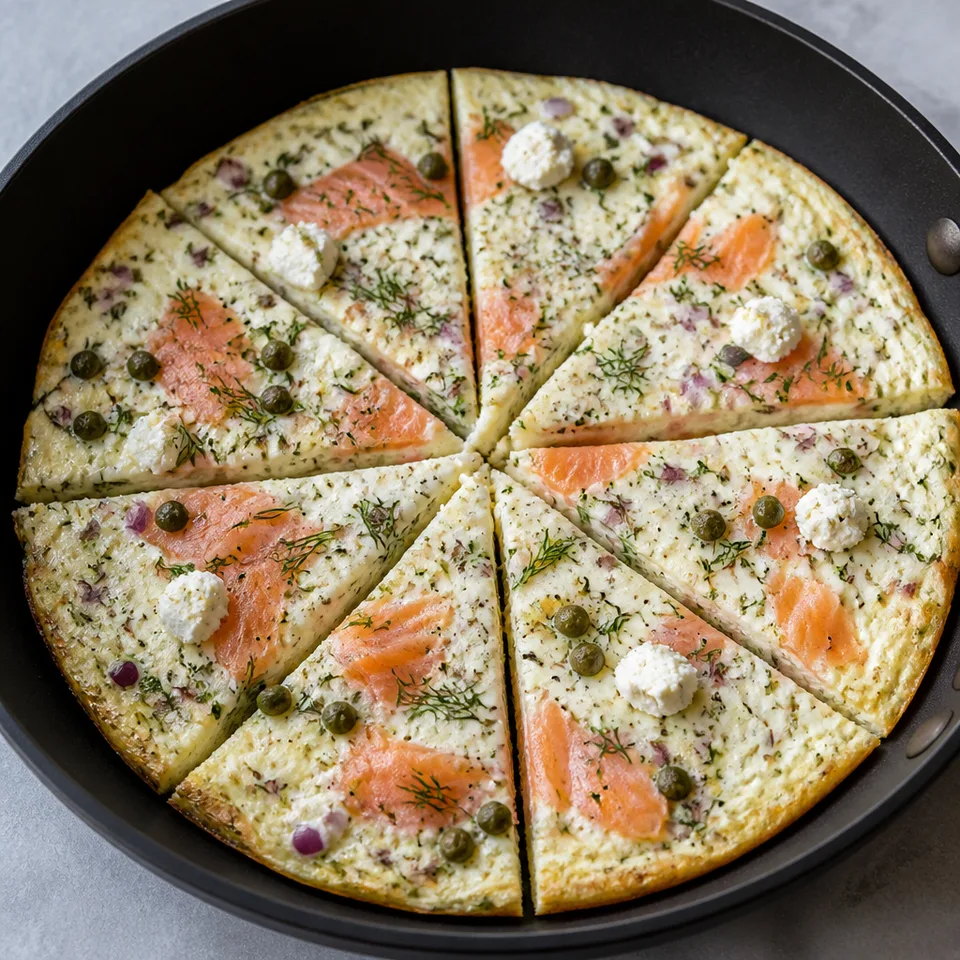 Egg White Frittata with Smoked Salmon — serving inspiration