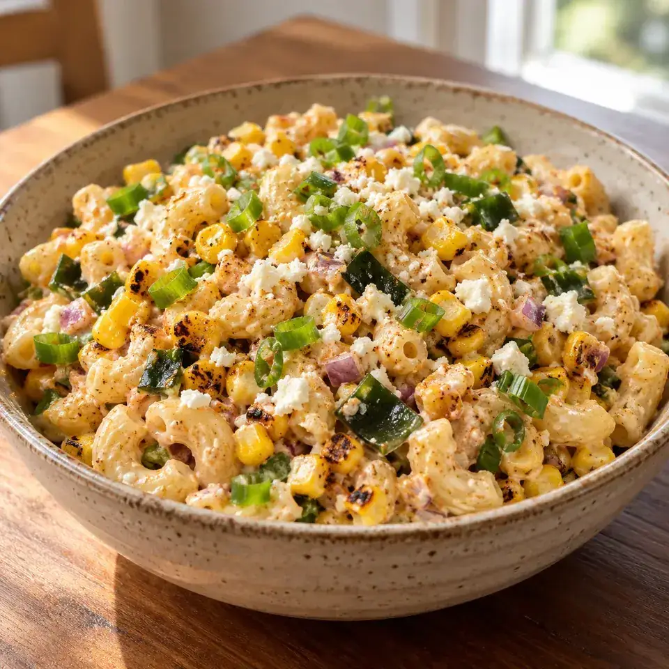 Elote (Street Corn) Pasta Salad — serving inspiration