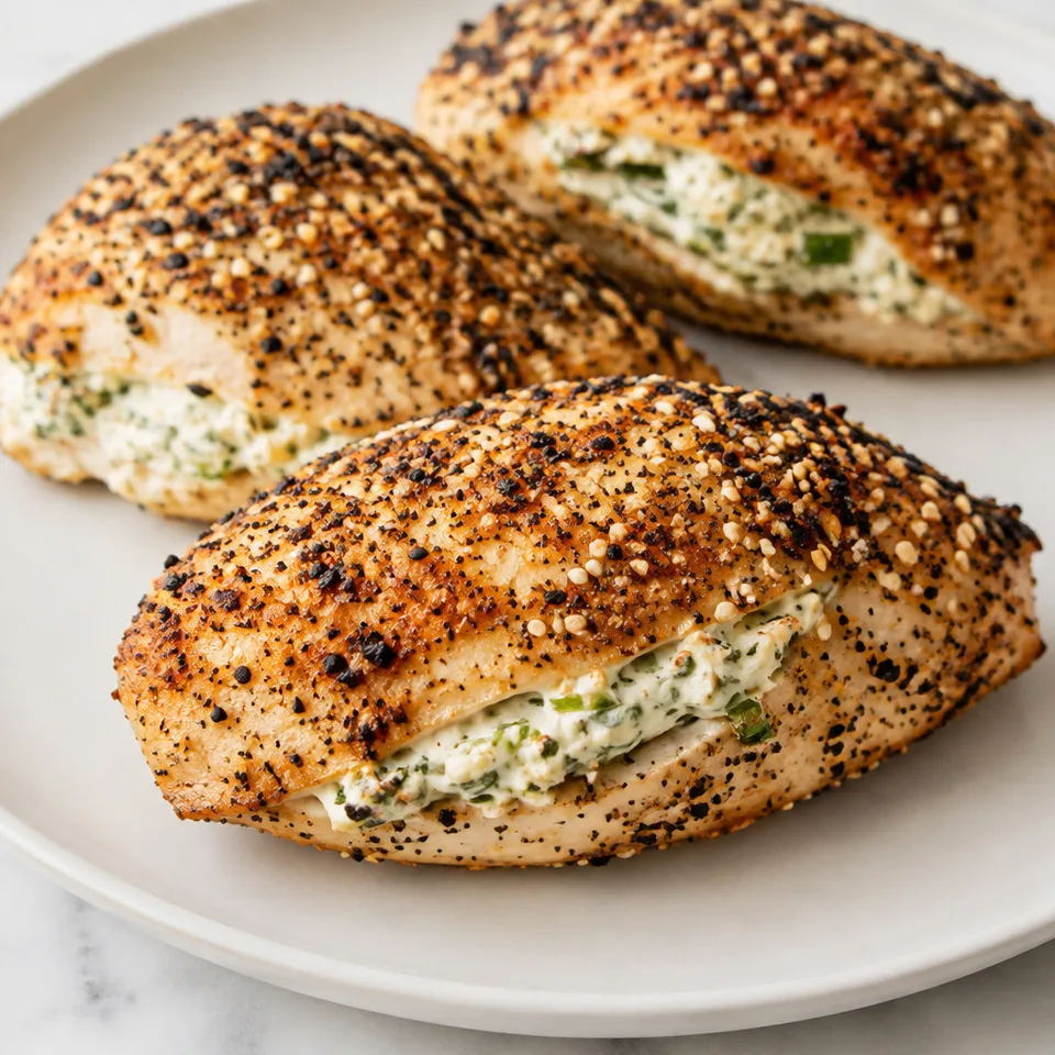 Everything Bagel Chicken Stuffed with Cream Cheese — serving inspiration