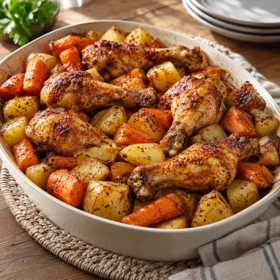 Baked chicken drumsticks — serving inspiration
