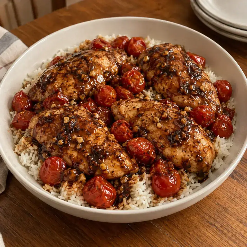 Balsamic tomato chicken — serving inspiration