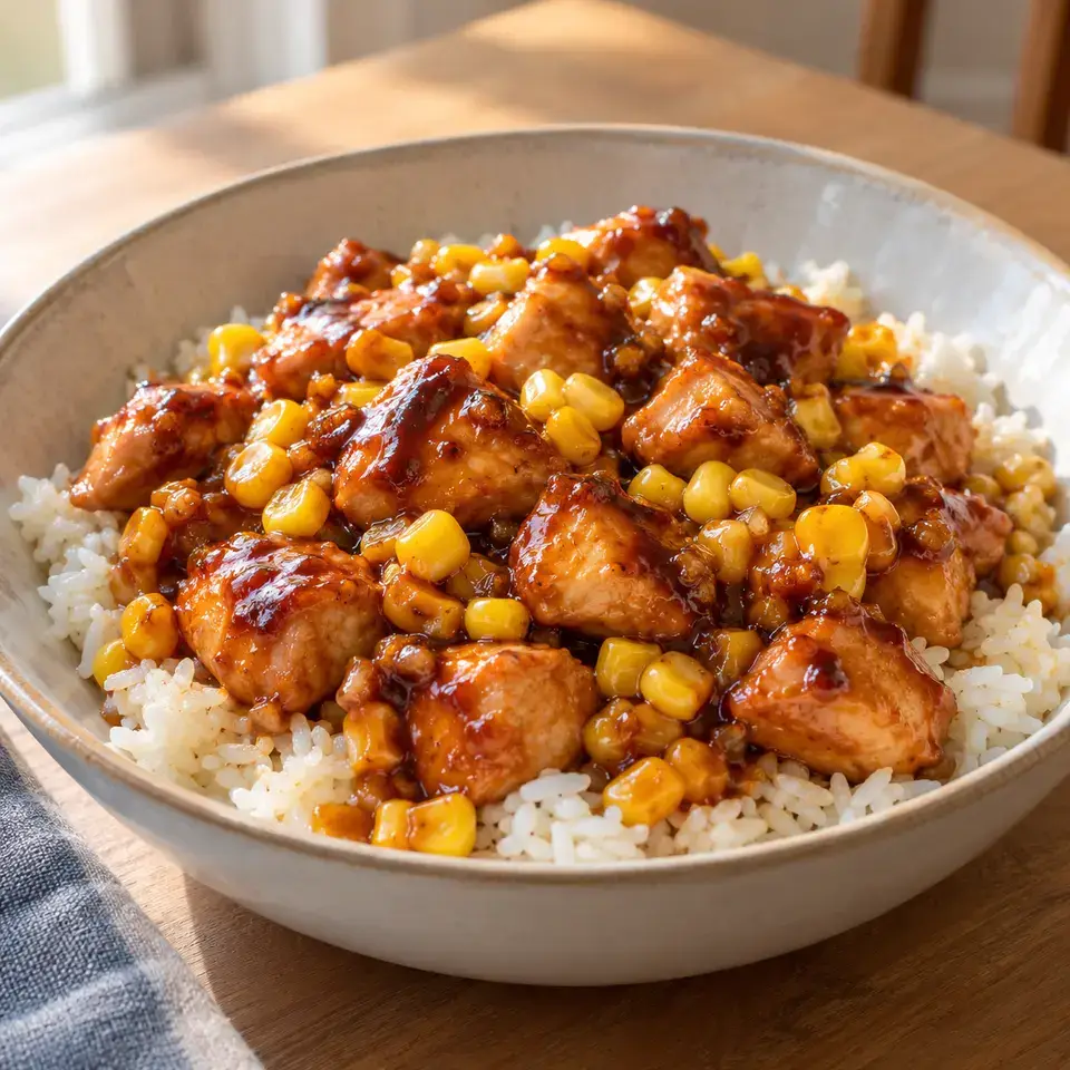 BBQ chicken and corn — serving inspiration