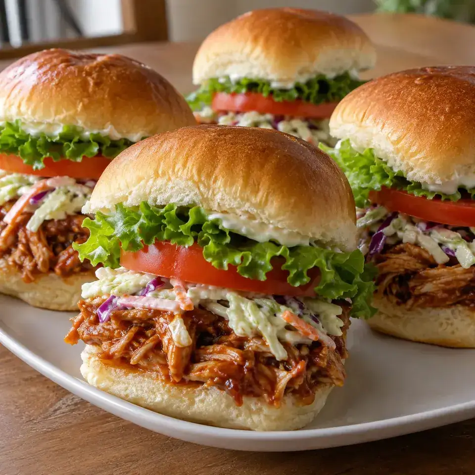 BBQ chicken sliders — serving inspiration
