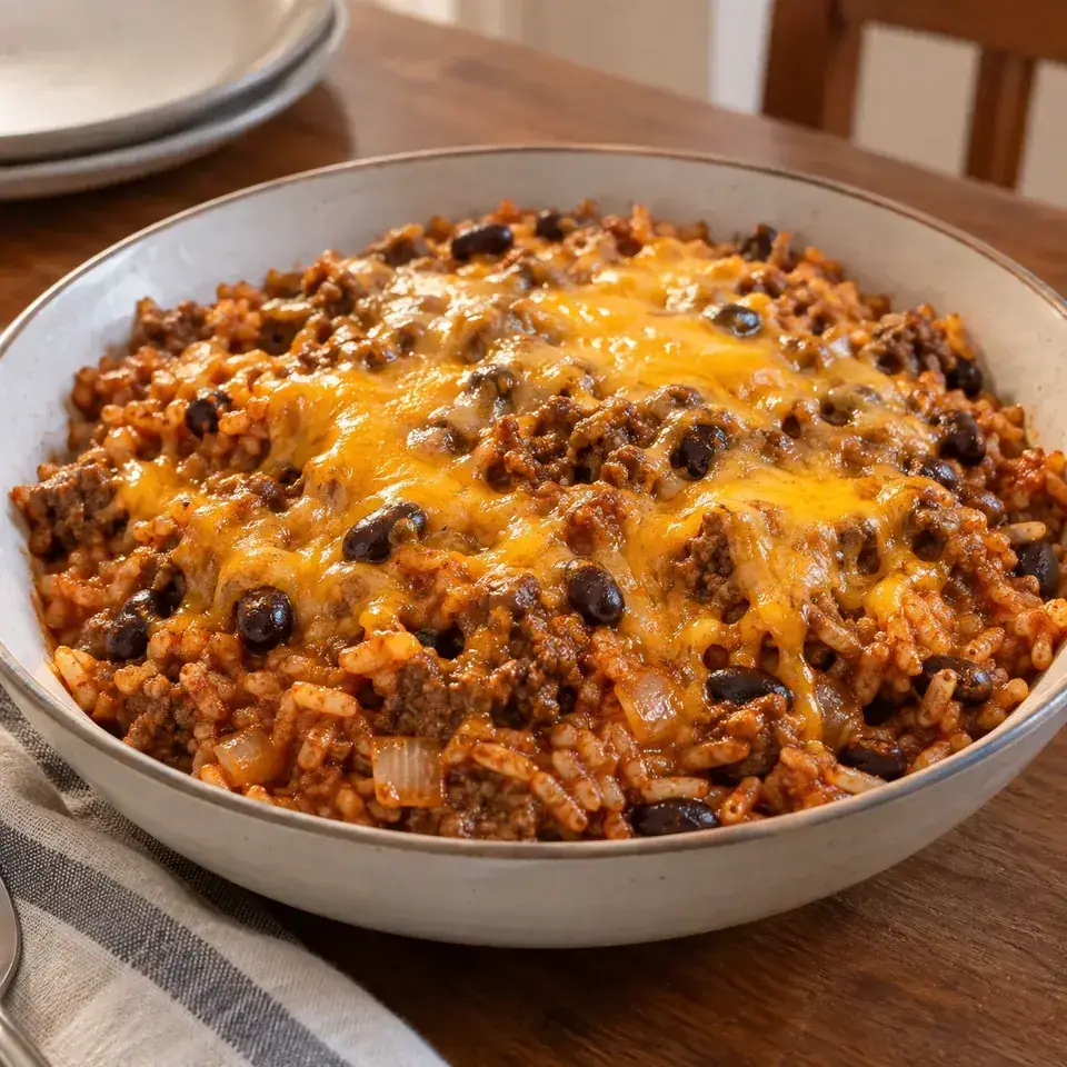 Beef enchilada rice — serving inspiration