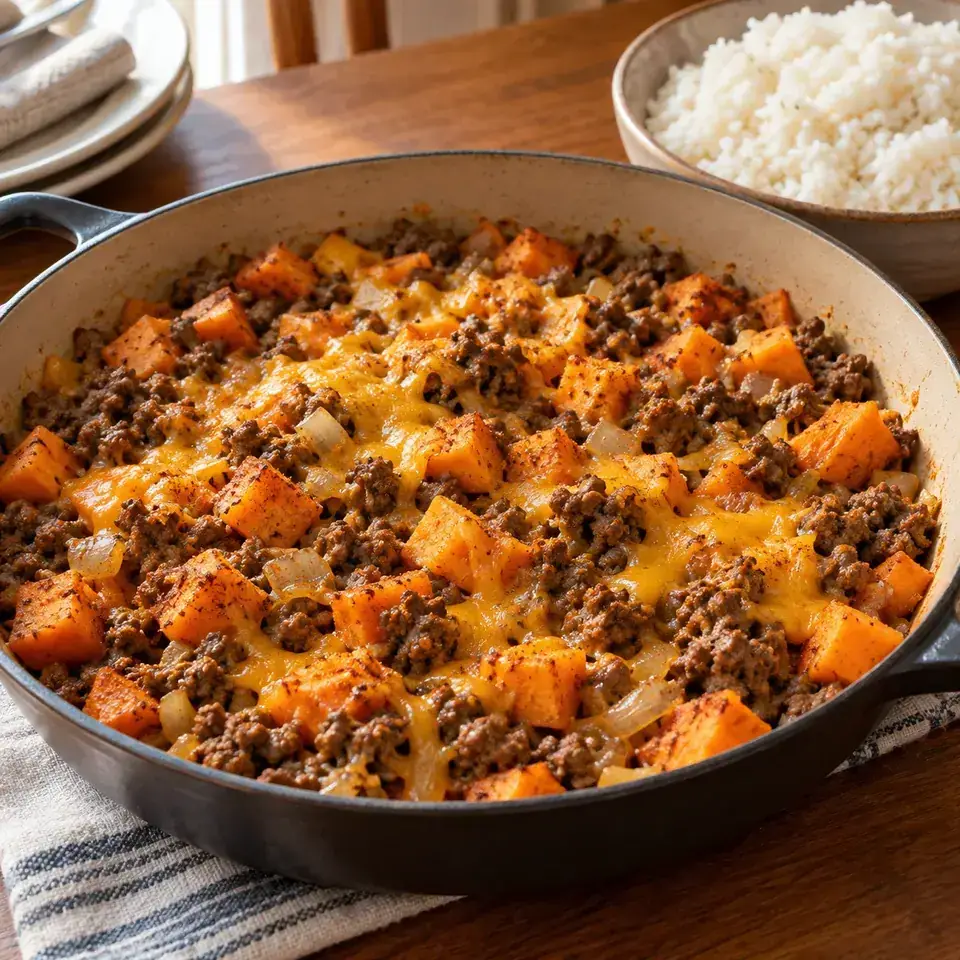 Beef sweet potato skillet — serving inspiration