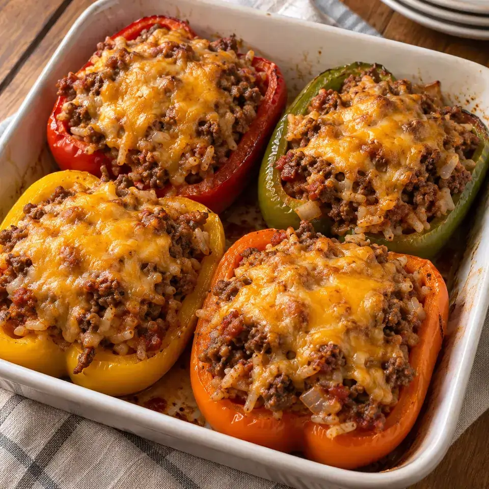Beef taco stuffed peppers — serving inspiration