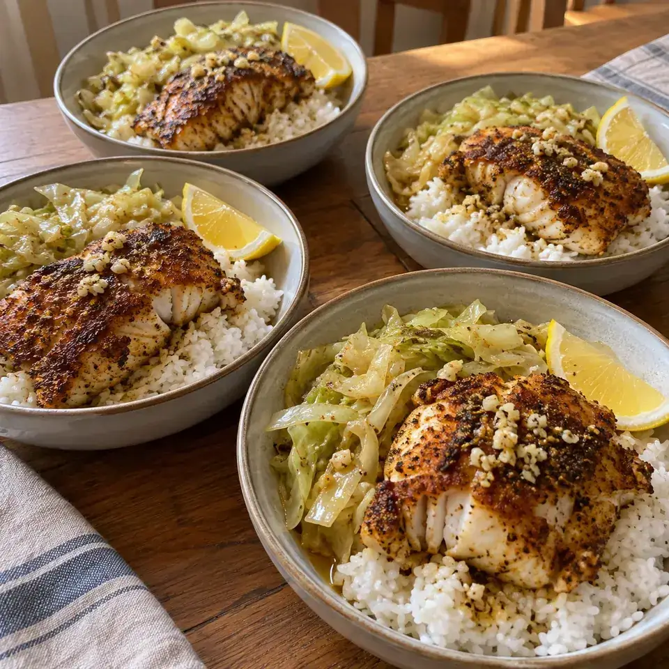 Blackened fish bowls — serving inspiration