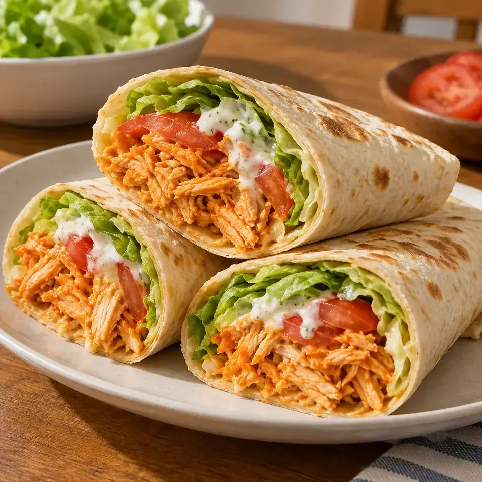 Buffalo chicken wraps — serving inspiration