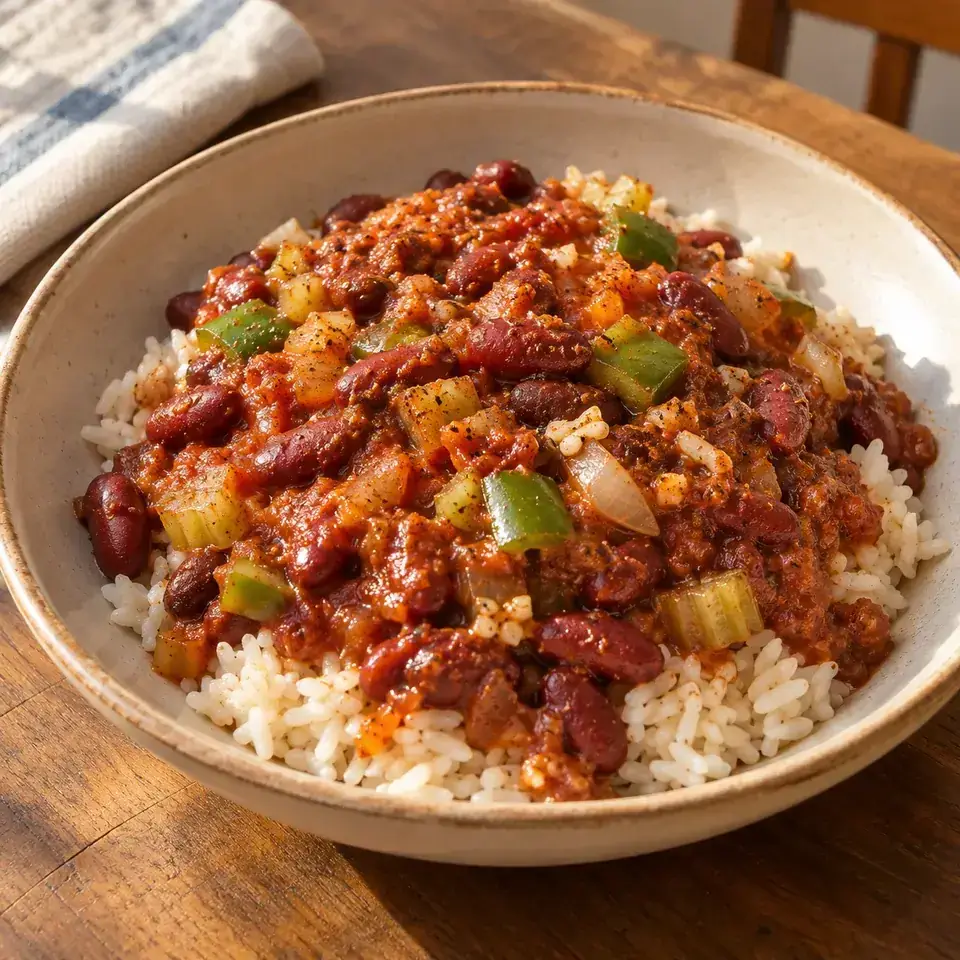 Cajun red bean rice — serving inspiration