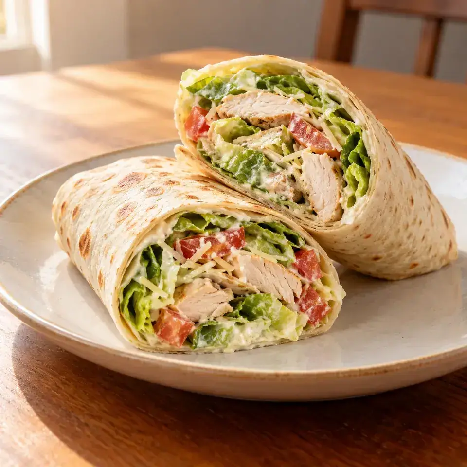 Chicken Caesar wraps — serving inspiration