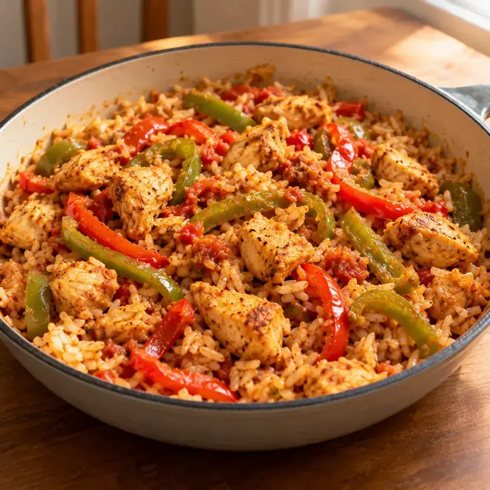 Chicken fajita rice skillet — serving inspiration