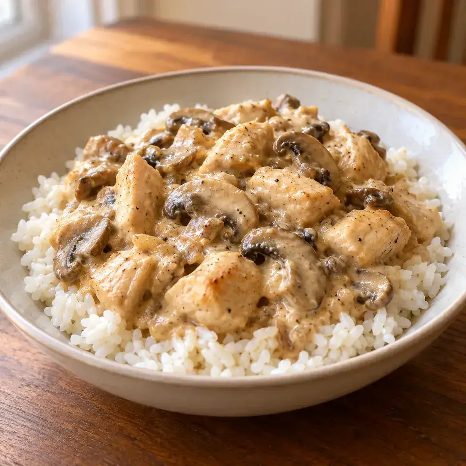 Chicken stroganoff rice — serving inspiration