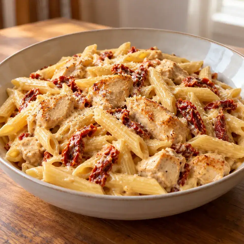 Chicken sun-dried tomato pasta — serving inspiration