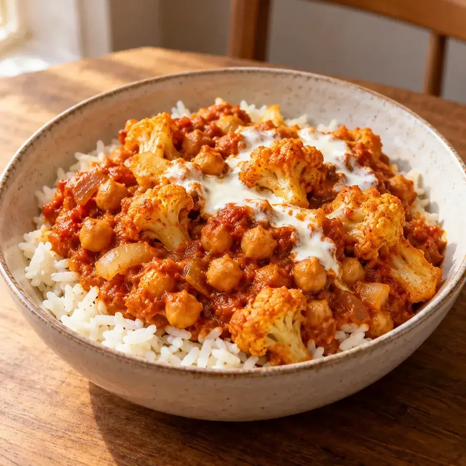 Chickpea tikka bowls — serving inspiration