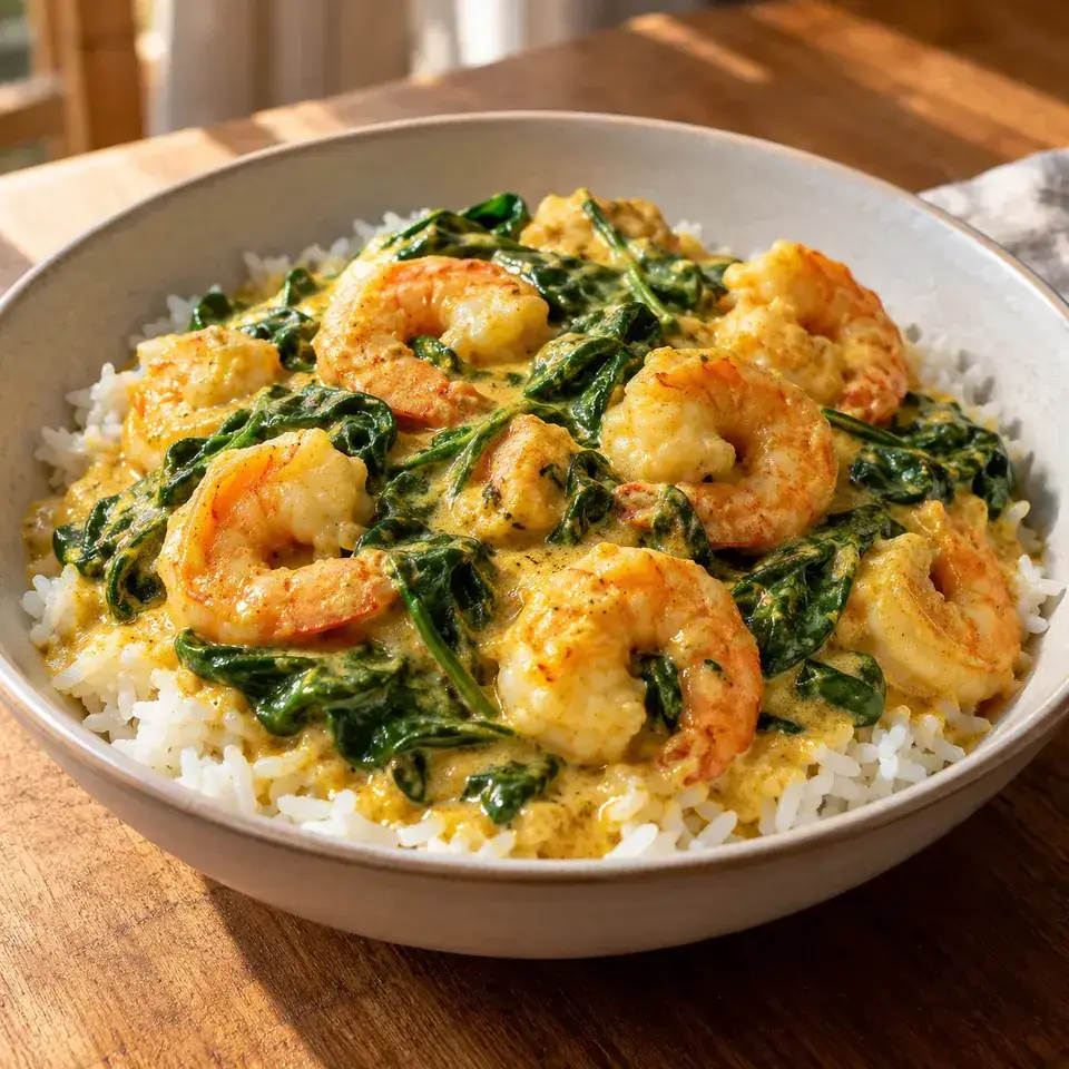 Coconut curry shrimp — serving inspiration