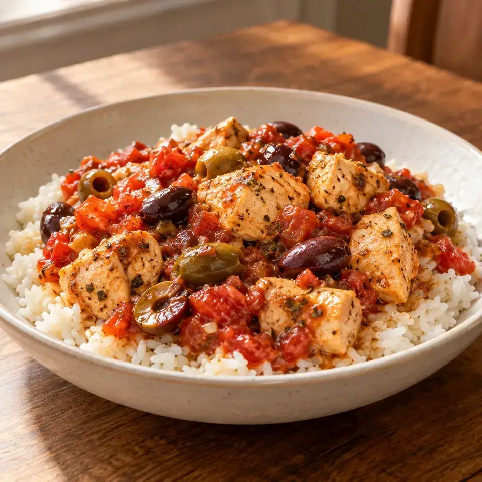 Mediterranean olive chicken — serving inspiration