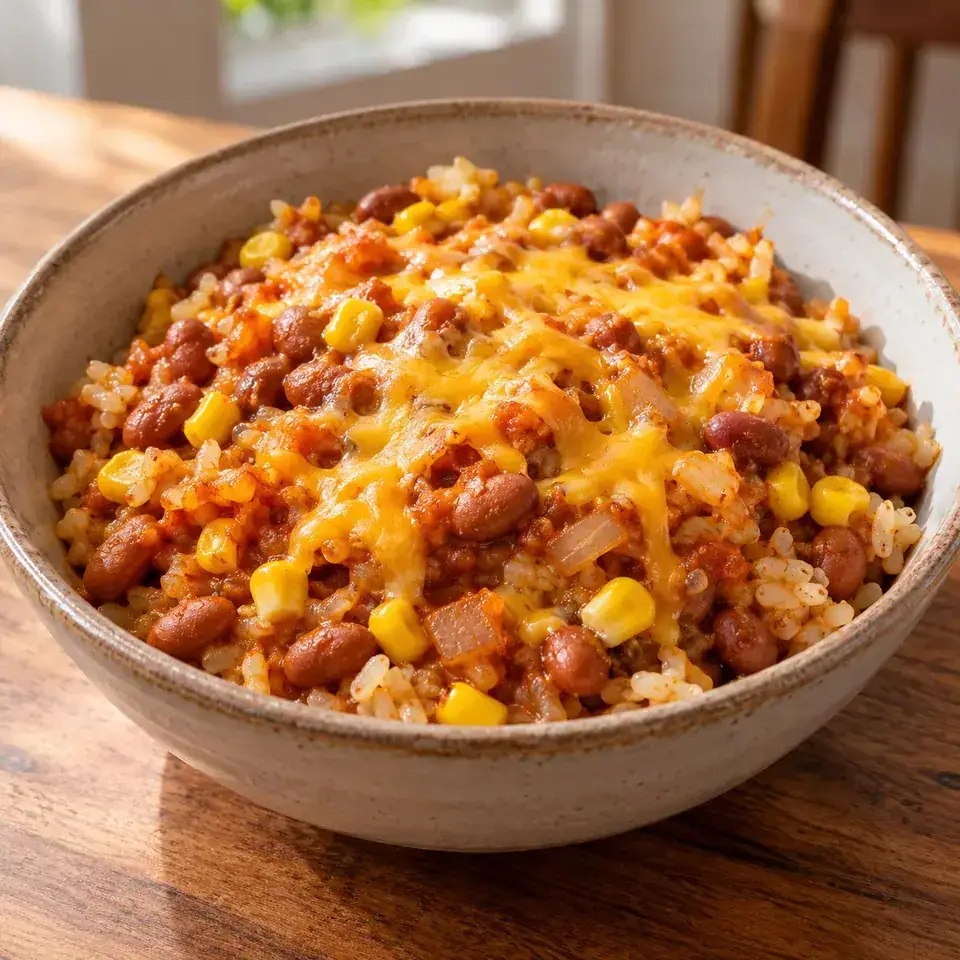Pinto bean enchilada bowls — serving inspiration