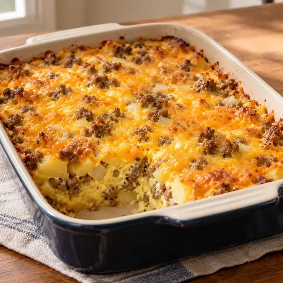 Sausage breakfast casserole — serving inspiration