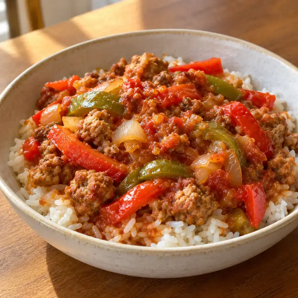 Sausage pepper rice — serving inspiration
