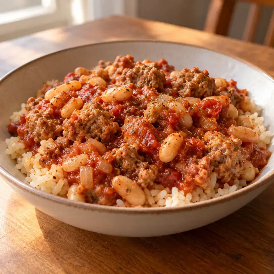Sausage white bean tomato skillet — serving inspiration