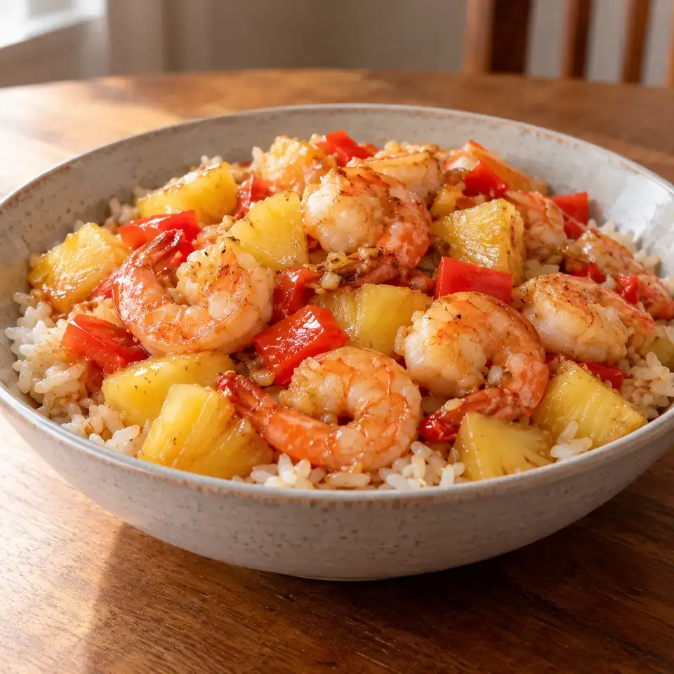 Shrimp pineapple rice — serving inspiration
