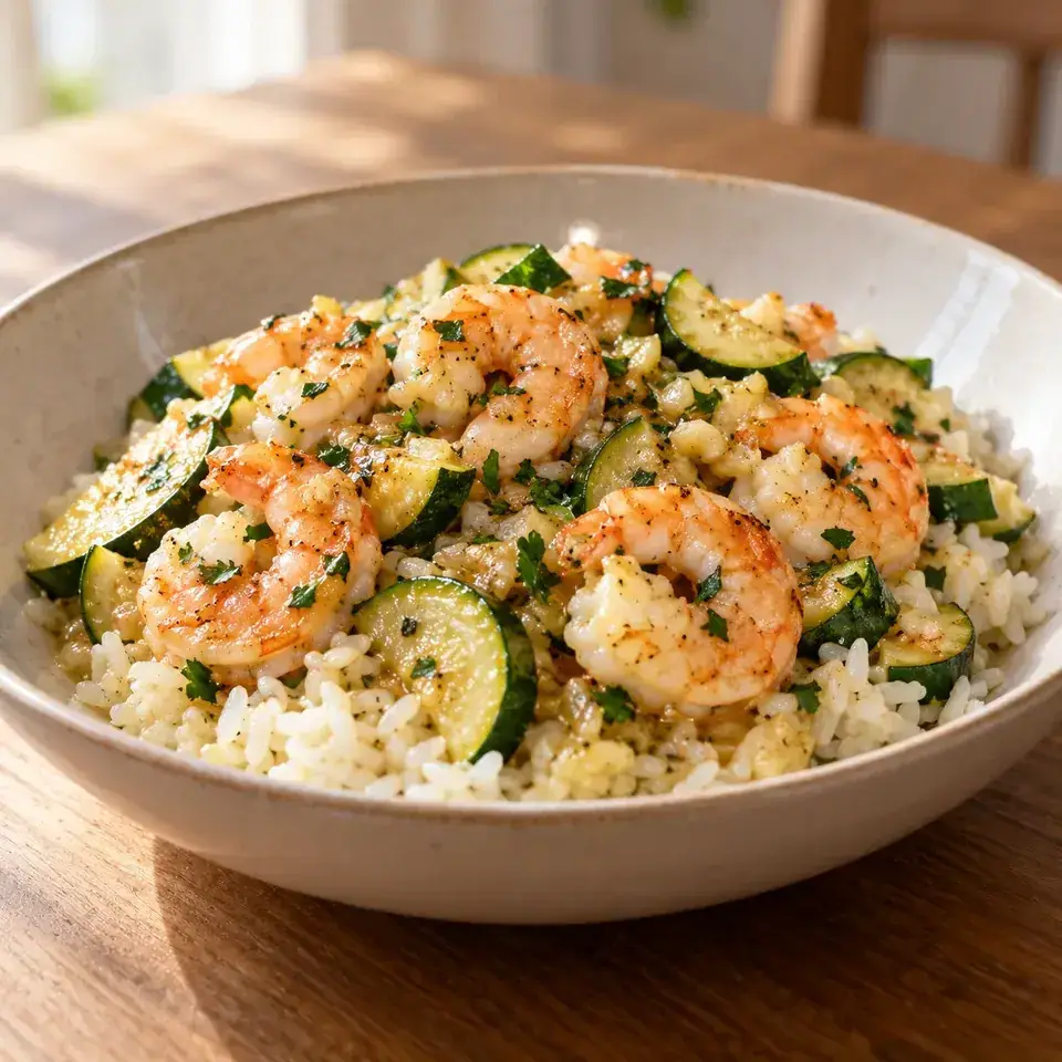 Shrimp scampi rice — serving inspiration
