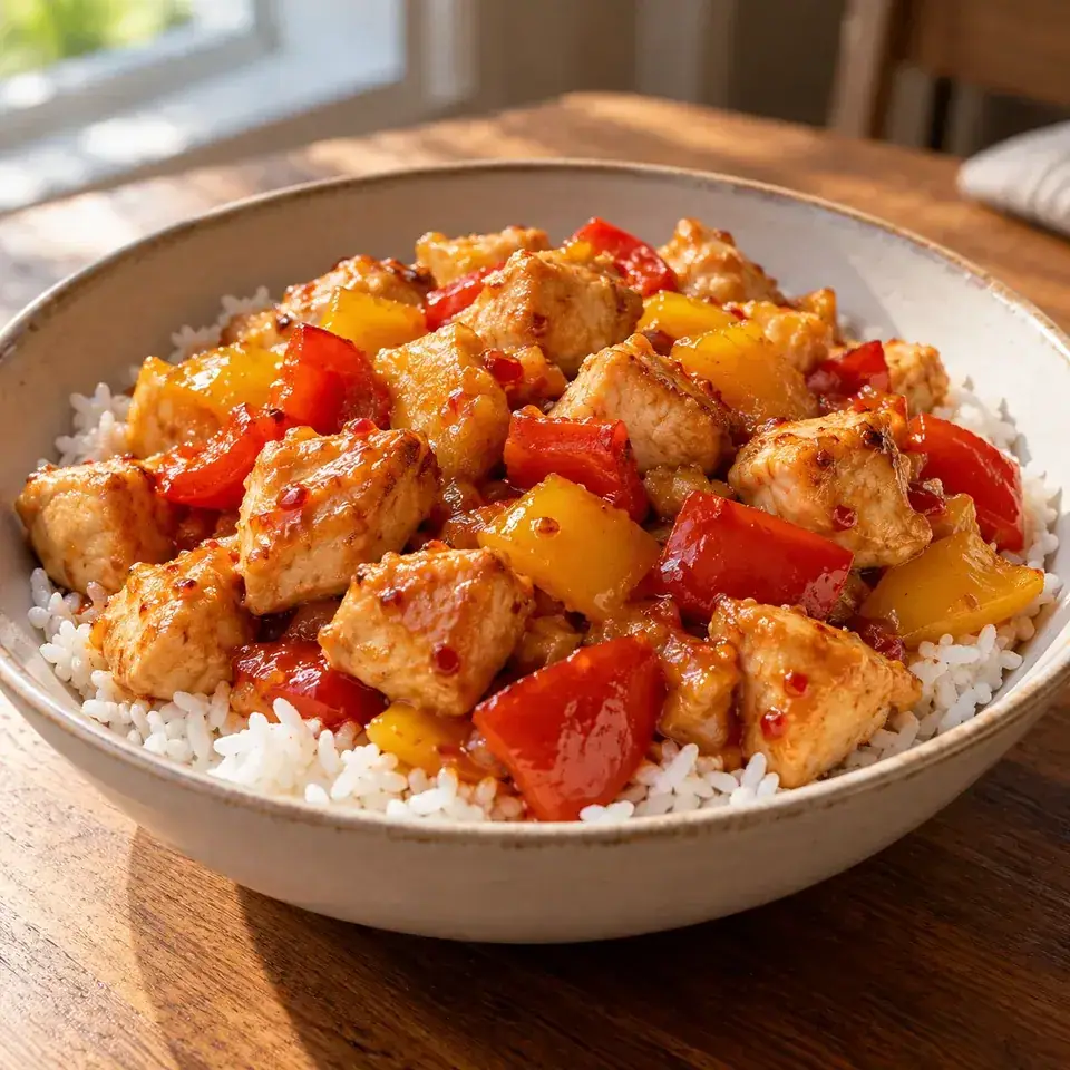 Sweet chili chicken — serving inspiration