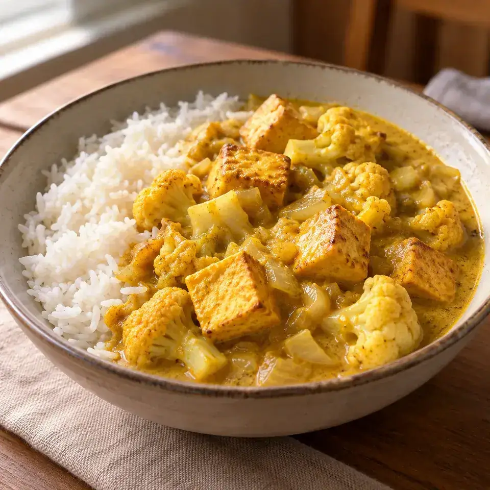 Tofu coconut curry — serving inspiration