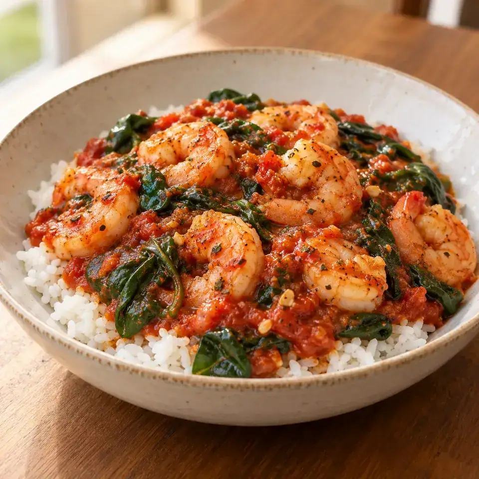 Tomato basil shrimp — serving inspiration
