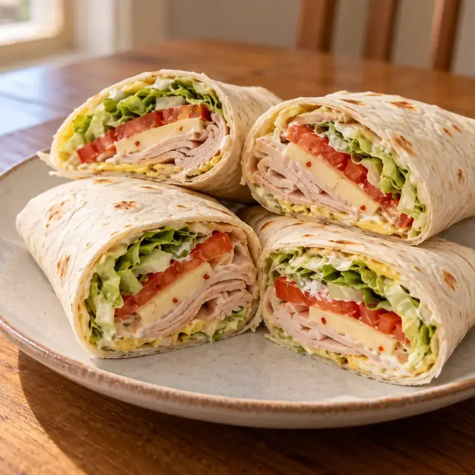 Turkey pepper jack wraps — serving inspiration